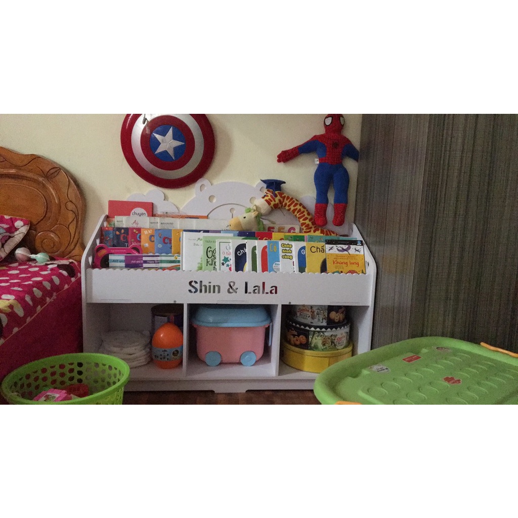 Kệ sách hình gấu 1 tầng ngăn đựng đồ đa năng