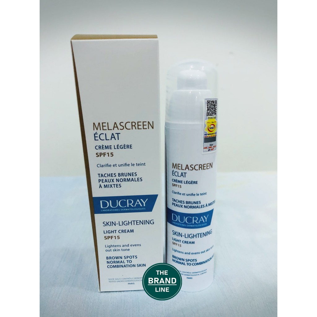 DUCRAY MELASCREEN Eclat Light Cream SPF15/ Kem làm nhạt màu đốm nâu (40 ml)