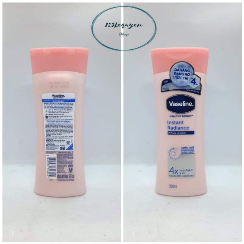 Sữa dưỡng thể làm trắng da Vaseline Healthy White Instant Fair chai 200ml