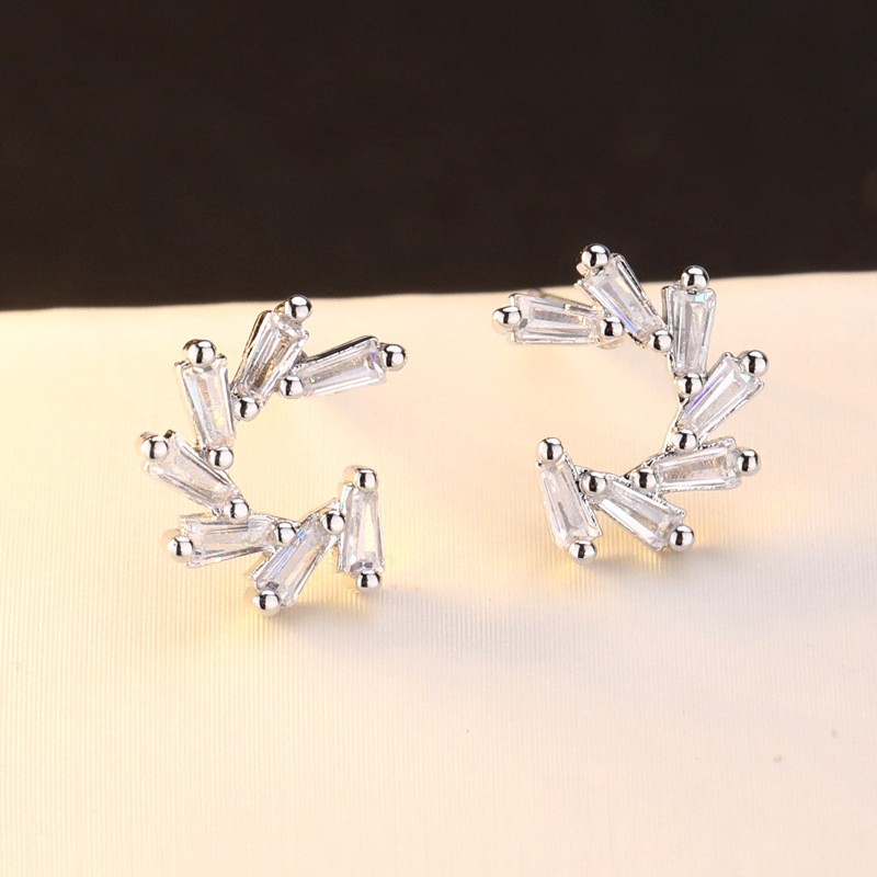 Khuyên Tai Nữ Mạ Bạc 925 Thời Trang Hàn