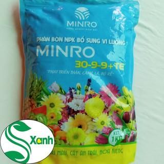 GÓI 1 KG - PHÂN BÓN VÔ CƠ NPK MINRO 30-9-9