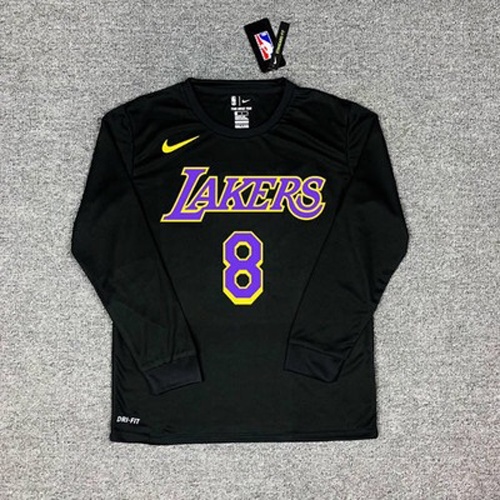 Áo Thun Bóng Rổ Tay Dài In Hình Lakers James Kobe Davis Chất Liệu Khô Thoáng Nhanh Thời Trang Cao Cấp