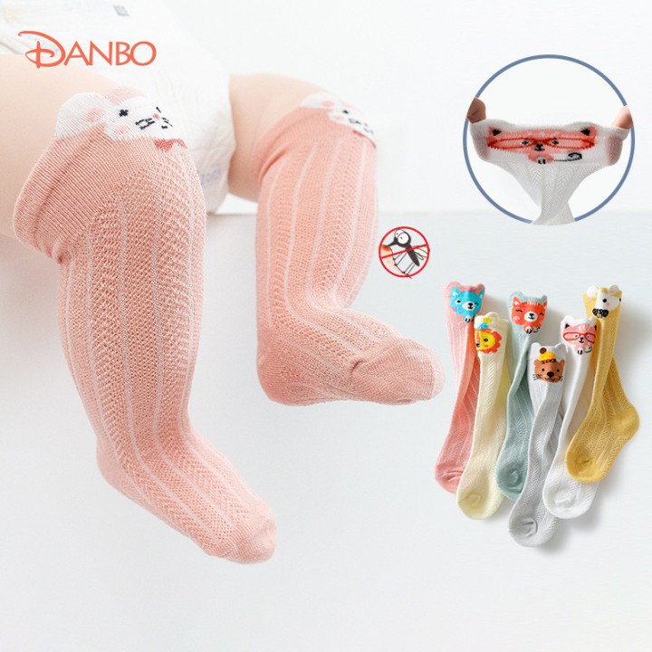 Vớ Cotton Chống Muỗi Họa Tiết Hoạt Hình Thoáng Khí Dễ Thương Dành Cho Bé