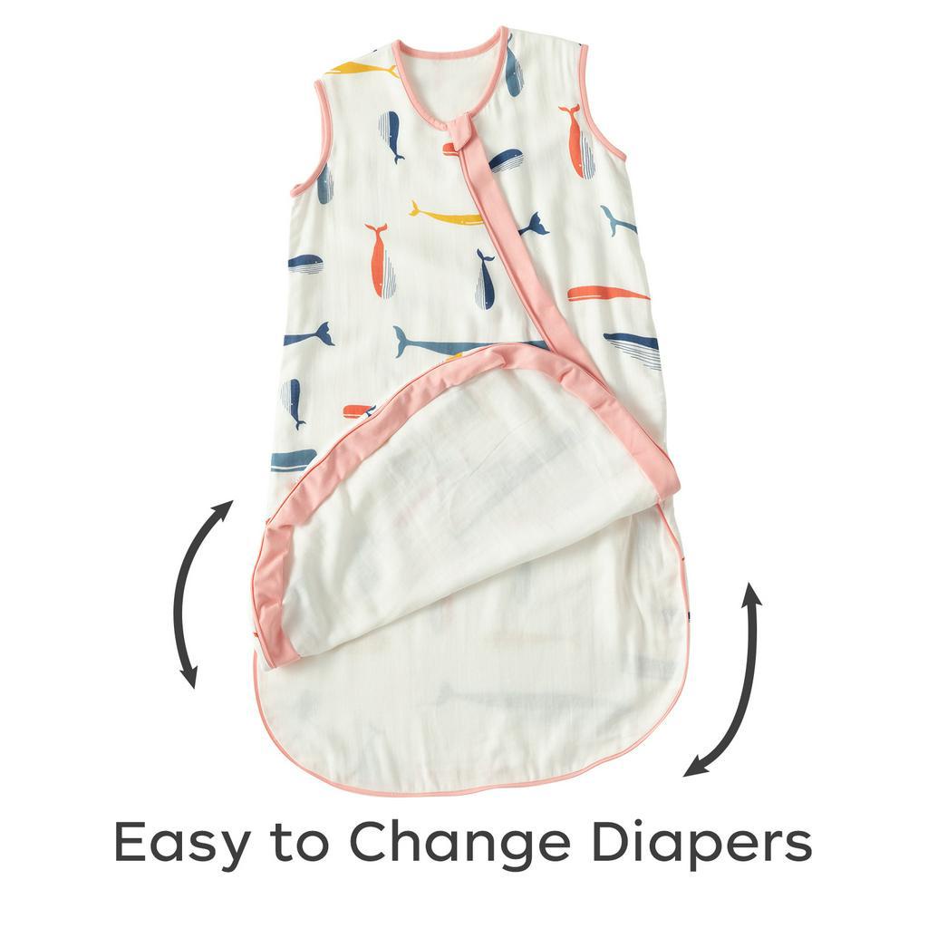 Túi ngủ BC BABYCARE bằng cotton hở tay mềm mại có khóa kéo cho bé yêu