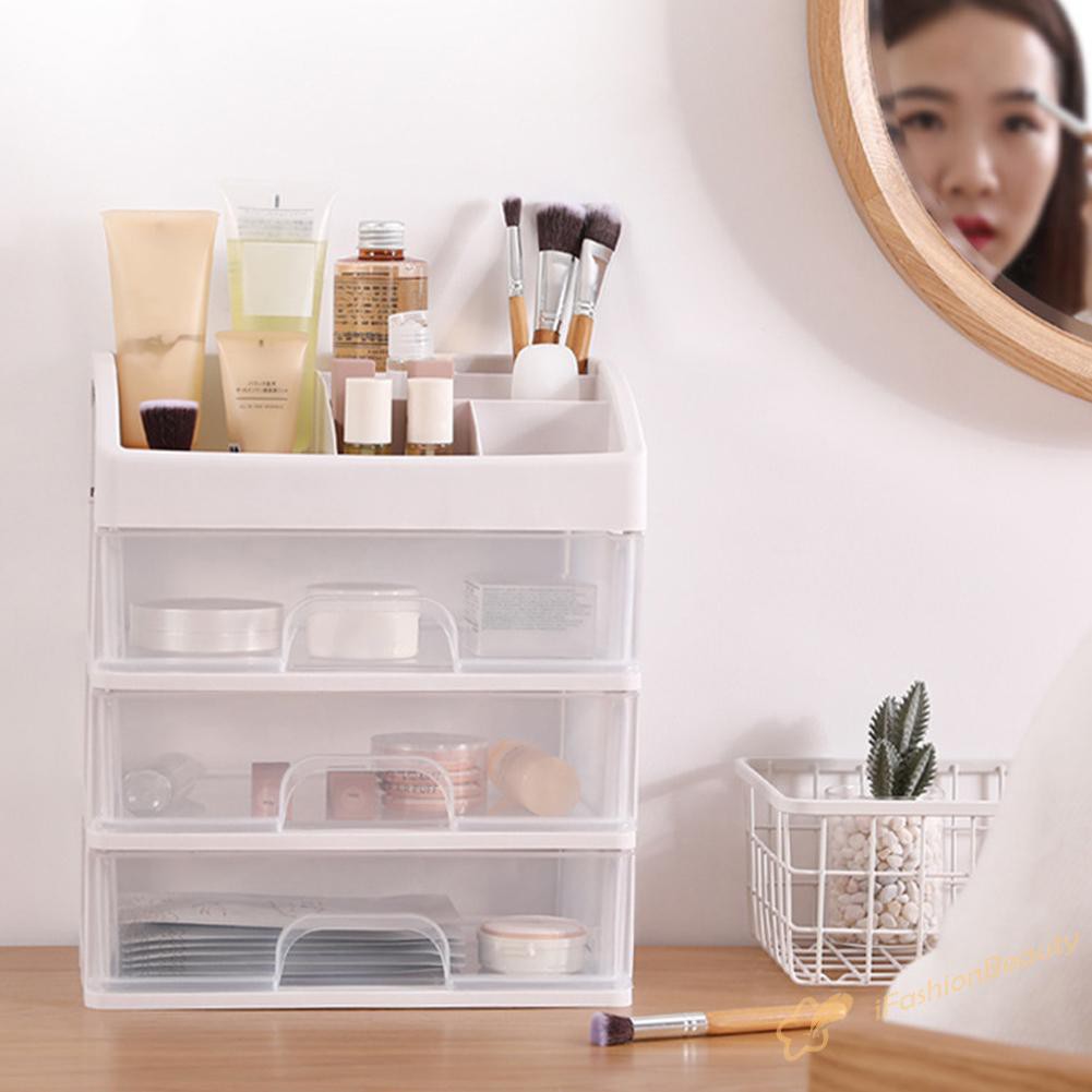 【New】Makeup Organizer Drawer Cosmetics Storage Box Jewelry Container Brush Case