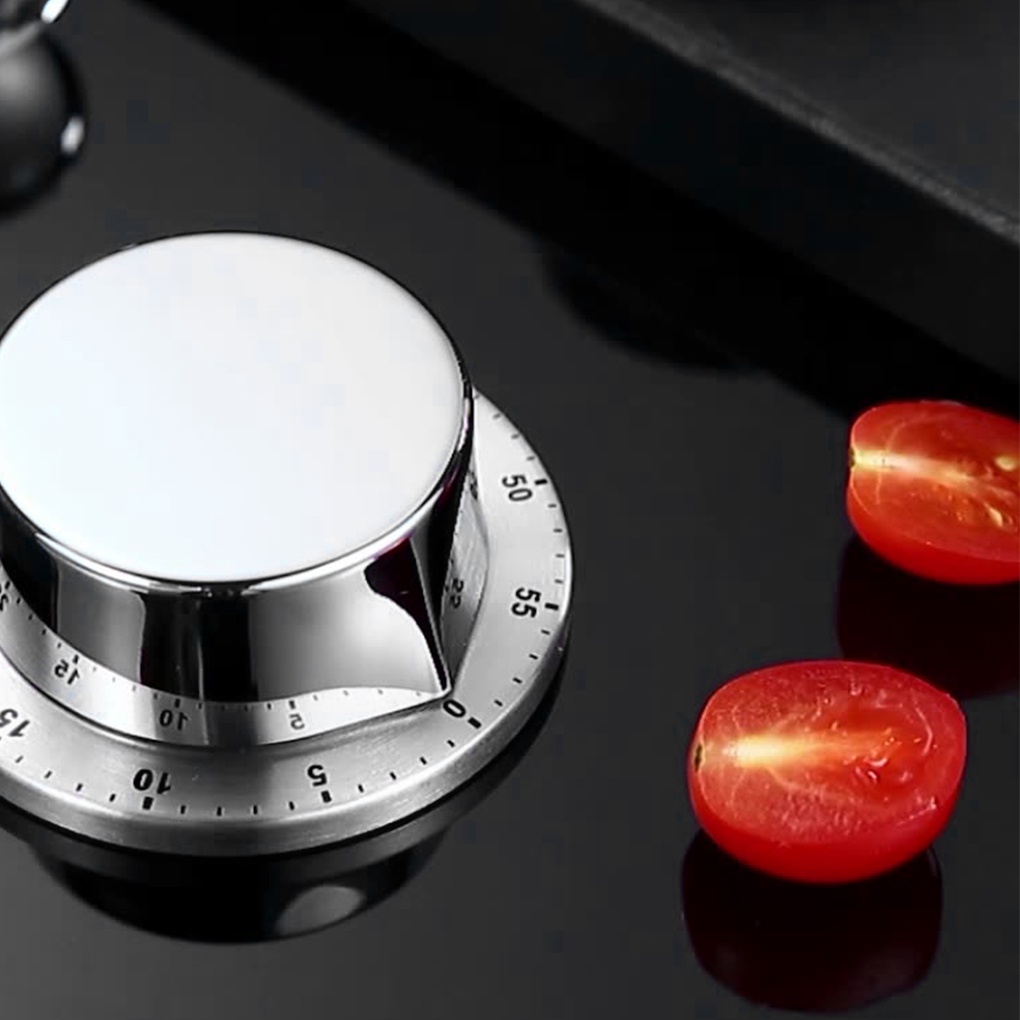Kitchen Timer Precise Mechanical Stainless Steel Alarm Clock Countdown Cooking Timing Reminder Tools Stop Watch ELEN