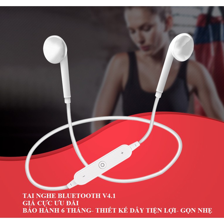 TAI NGHE KHÔNG DÂY, TAI NGHE BLUETOOTH V4.1 âm thanh TRẦM, không rè, không chói, tiện lợi sử dụng, chắc chắn [BẢO HÀNH]