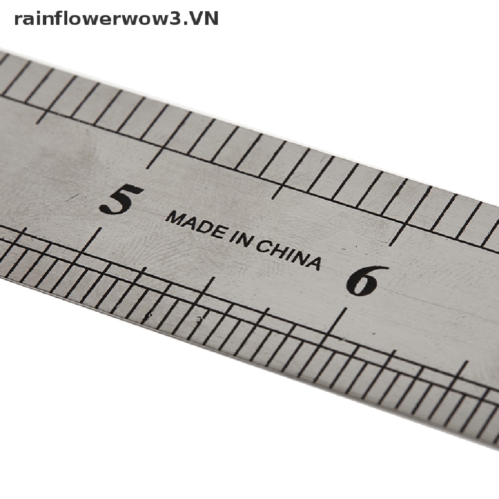 Thước Kẻ Bằng Thép Không Gỉ Hai Mặt 15-30cm Tiện Dụng