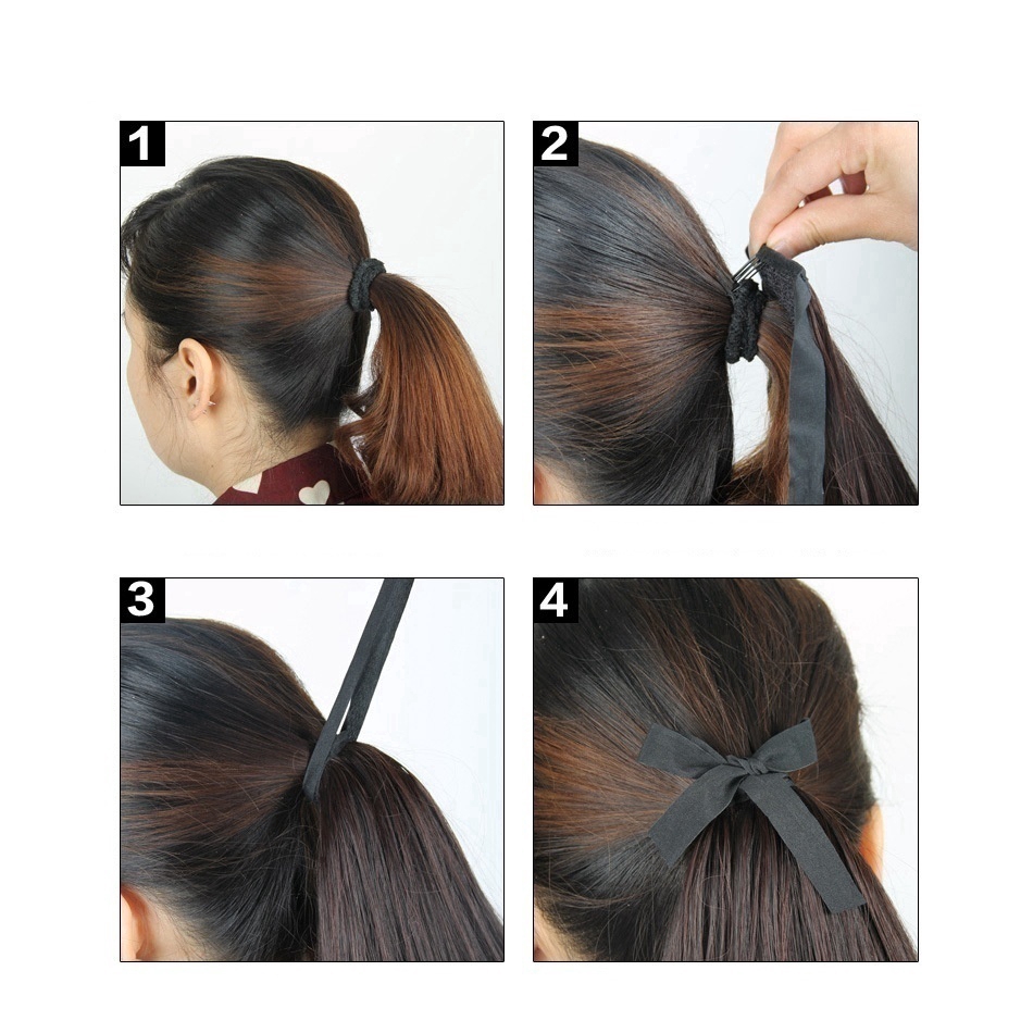 Tóc Giả Đuôi Ngựa Thẳng Dài Phong Cách Mới Cho Nữ