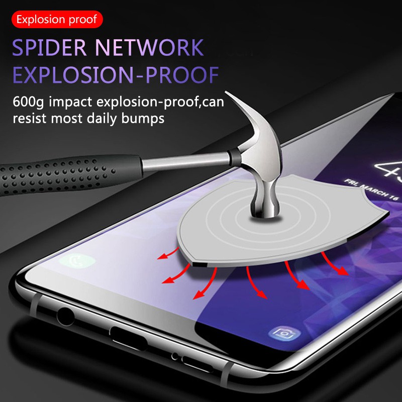 Kính cường lực cong đầy đủ cho Samsung Galaxy Note 8 9 10 plus 20 Ultra S6 S7 EDGE plus S8 S9 S10 plus S10E