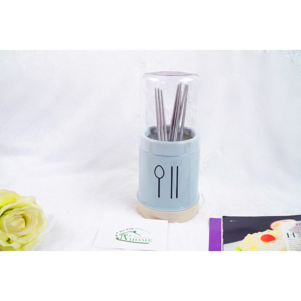 Hộp Đựng Đũa Có Nắp Đậy Chống Bụi Bẩn Tiện Dụng