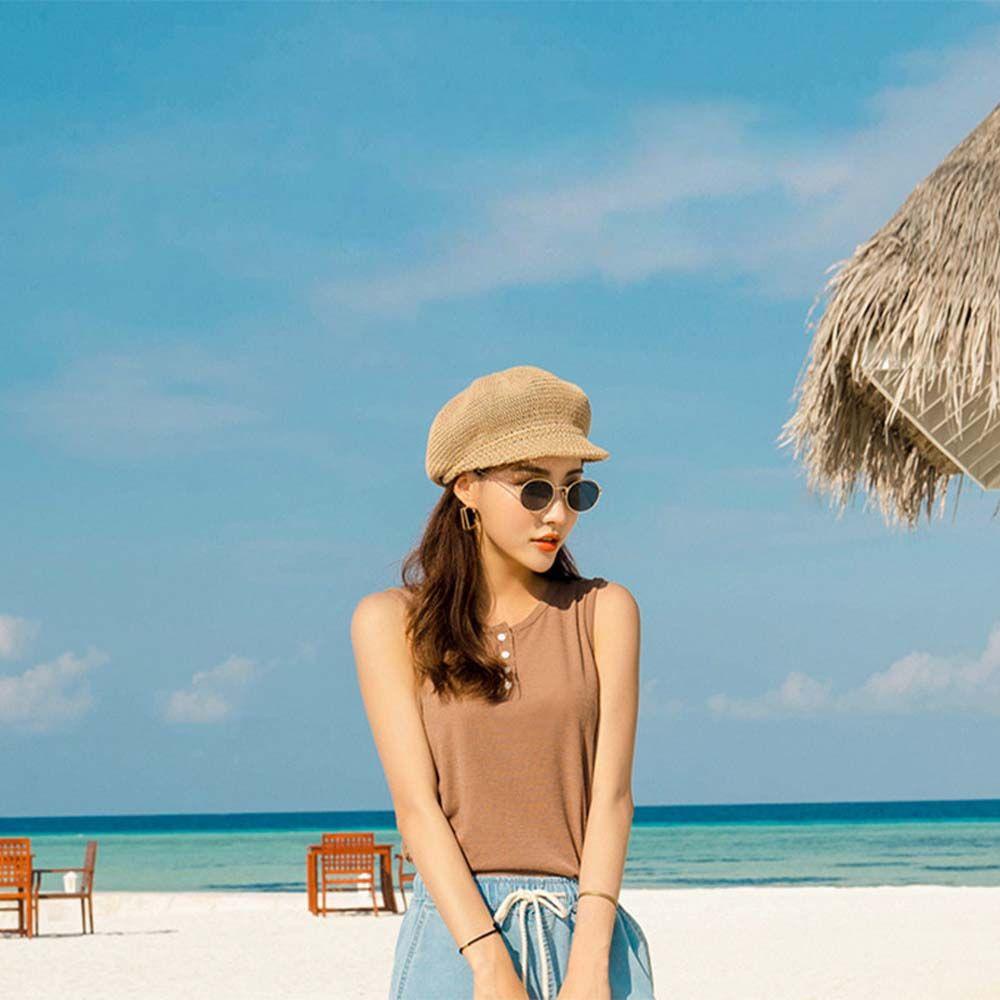 Mũ Beret Phối Lưới Màu Sắc Ngọt Ngào Thời Trang Cho Nữ