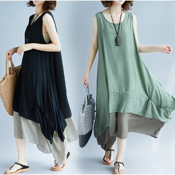 G830 Đầm big size freesize thời thượng thiết kế không tay mẫu mới nhất mùa hè