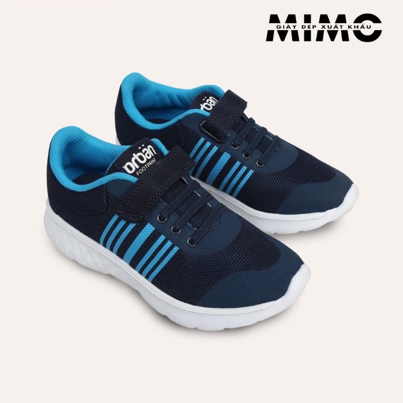 Giày thể thao Urban sọc thẳng xanh navy cho bé, Hàng cao cấp xuất xịn