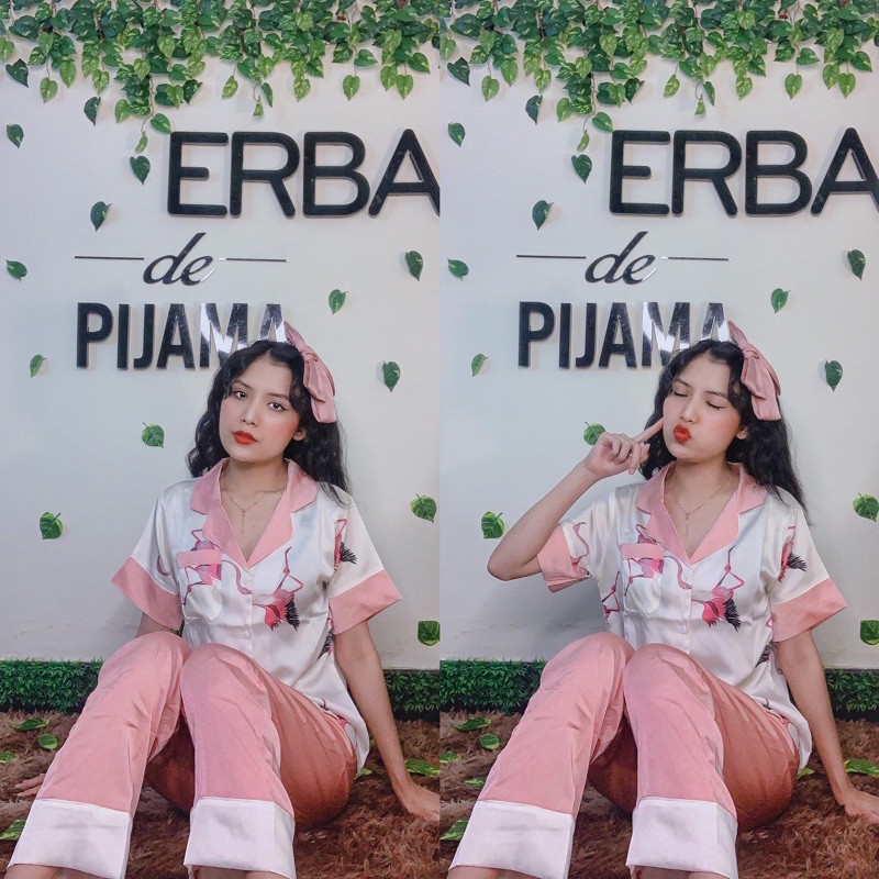 Đồ Bộ Pijama Satin Lụa Hình X Tay Cộc | BigBuy360 - bigbuy360.vn