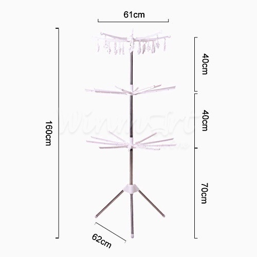 Cây Phơi Quần áo Đồ lót tất vớ lót Đồ sơ sinh thông minh có thể gấp gọn xoay 360° tiết kiệm diện tích hàng chuẩn giá tốt