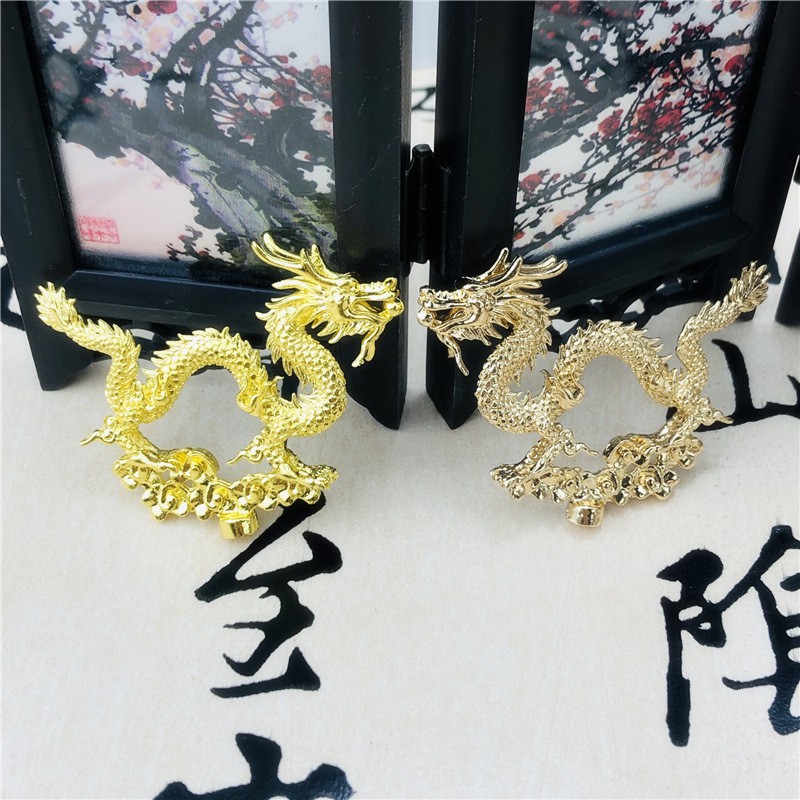 1 phiến rồng đúc 2 mặt 40*55mm nguyên liệu làm trâm làm trang sức cổ trang