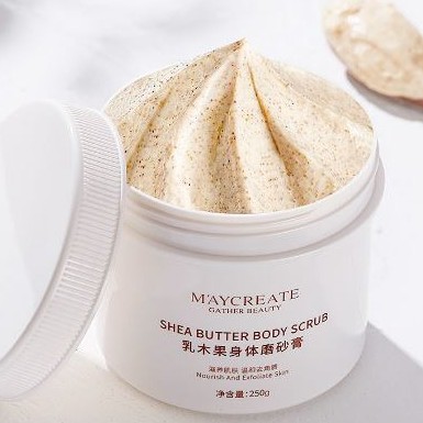 Kem tẩy da chết Body Trắng Da bơ và mật ong Maycreate 250g