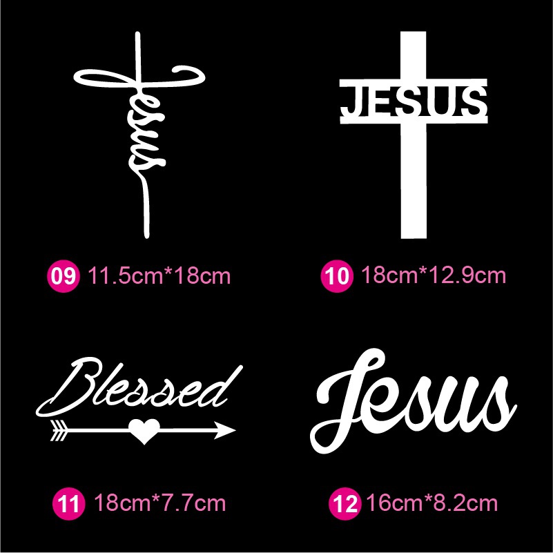 Miếng Dán Đề Can Vinyl Chống Nước In Chữ Jesus Cross Faith Love God Christian Thời Trang Trang Trí Xe Hơi