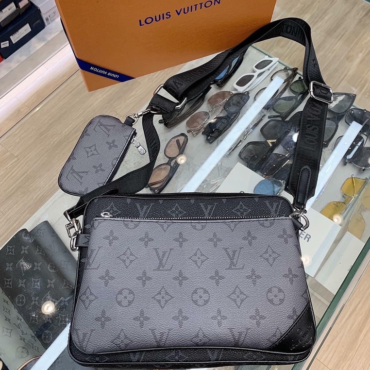 Túi đeo Louis Vuitton 3in1 da bò hoa monogram 25x19x7 [ Dota ]