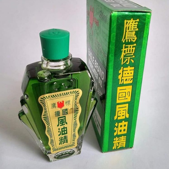 Dầu gió xanh Con Ó của Mỹ Eagle Brand Medicated Oil One Dozen (Lốc 24ml x12 chai)