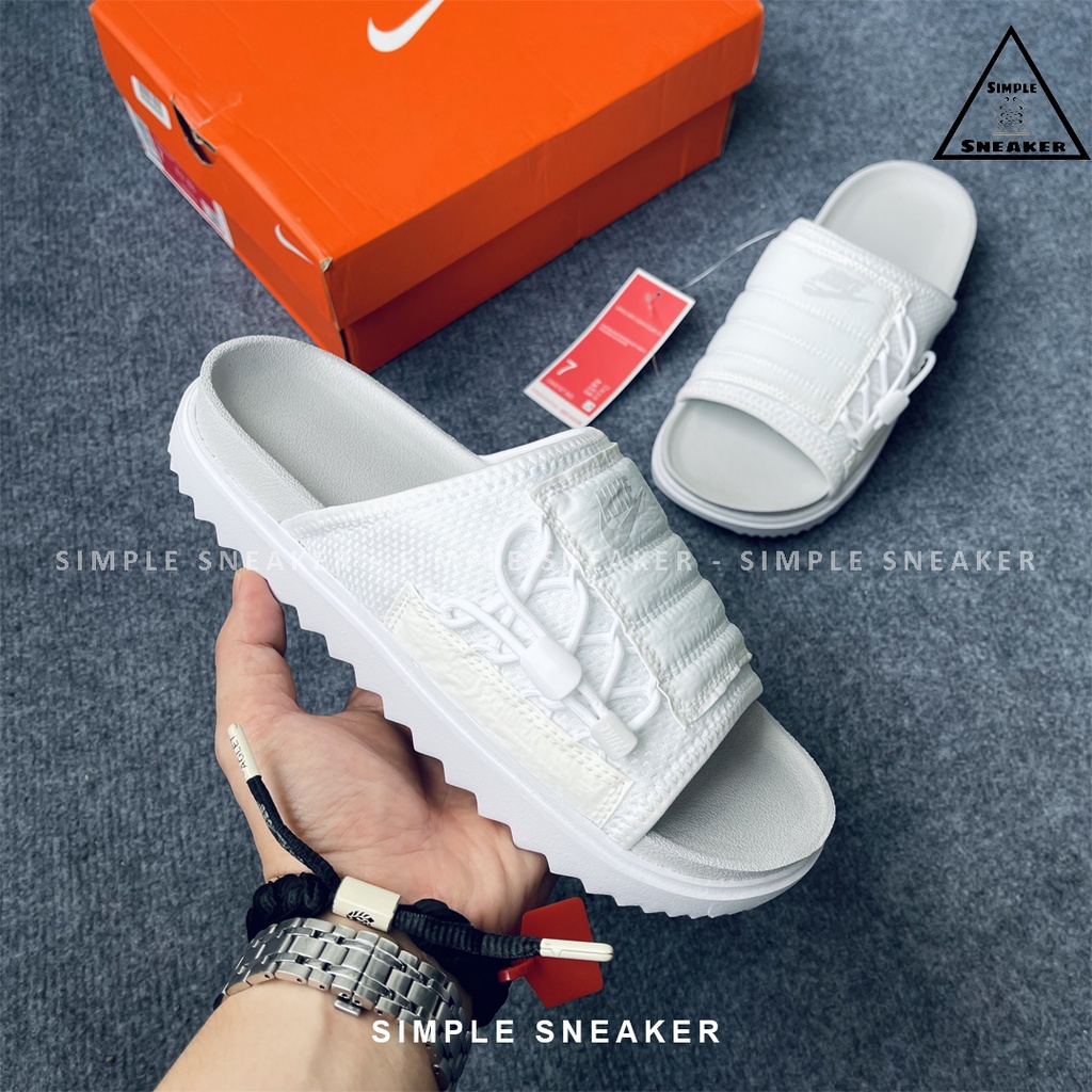 Dép Nike Asuna 🔴Hàng Chính Hãng🔴Nike Asuna Photon Womens Dust White Comfort Sandal Màu Trắng Chuẩn Auth - Simple Sneaker