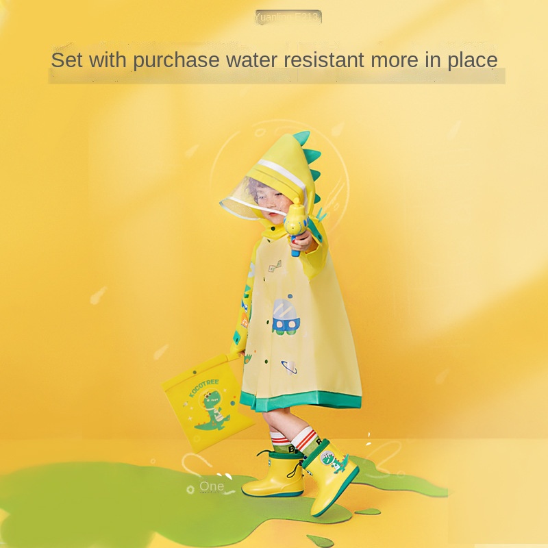 Lemonkid Giày đi mưa trẻ em mới cho bé trai và bé gái giày đi mưa nước cho học sinh, giày chống thấm nước + không trơn trượt + nhẹ để mang theo