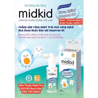 Xịt Chống Sâu Răng MIDKID - bảo vệ men răng ,ngừa ố vàng (dành cho bé từ 1 tuổi)