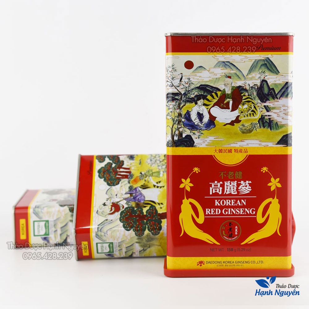 Hồng sâm hộp thiếc Hàn Quốc (Nhân sâm 6 năm tuổi) - Thảo Dược Hạnh Nguyên