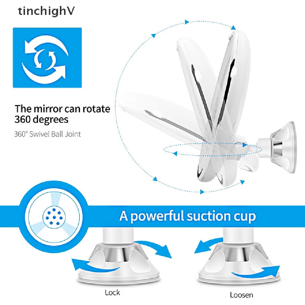 Gương Trang Điểm Phóng Đại 10X Có Đèn LED Cảm Ứng Tiện Dụng