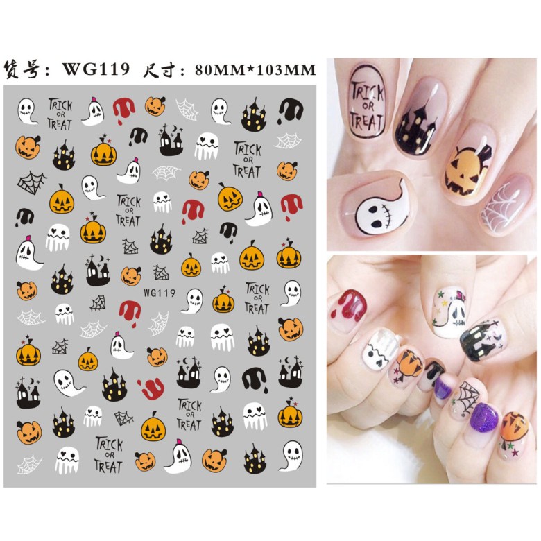 Sticker dán móng tay hình haloween