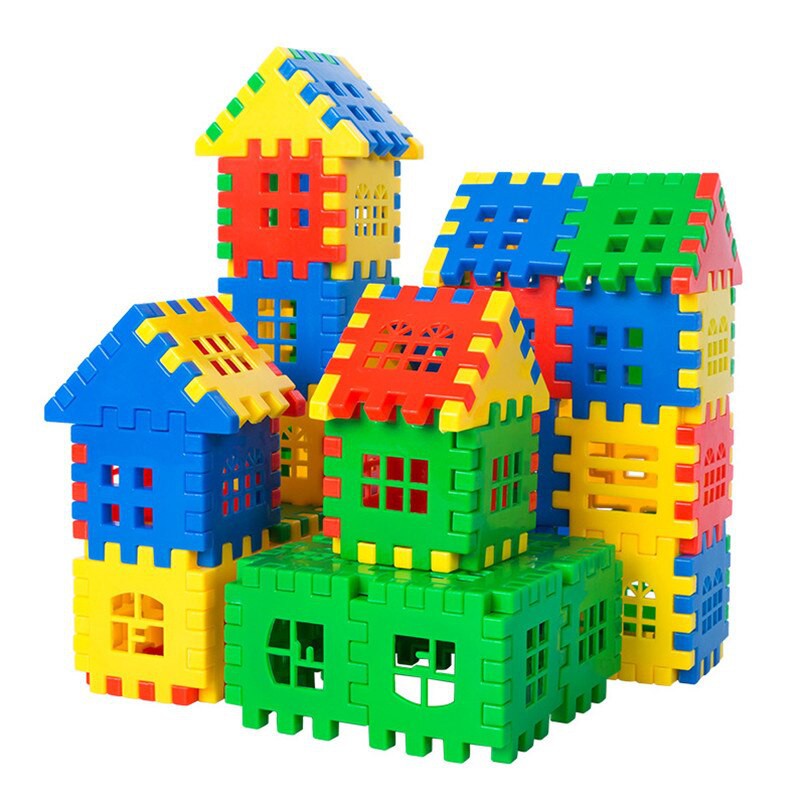 Set 100/140 khối lắp ráp bằng nhựa nhiều màu sắc cho bé