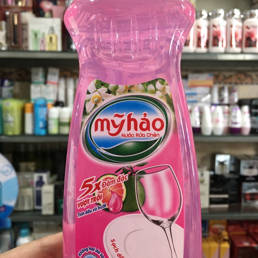 Nước rửa chén Mỹ Hảo 5X đậm đặc tinh dầu vỏ bưởi chai 400g