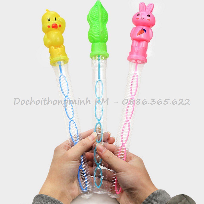 Que thổi bong bóng xà phòng, cây vẩy bong bóng cỡ lớn cho bé vui chơi vận động ngoài trời