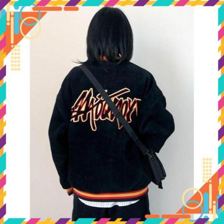 [Mặc Bao Đẹp] Áo Khoác Nhung Gân Bóng Chày, Bomber ZOMBIF Form Rộng Mẫu Mới Siêu Chất AH** | BigBuy360 - bigbuy360.vn