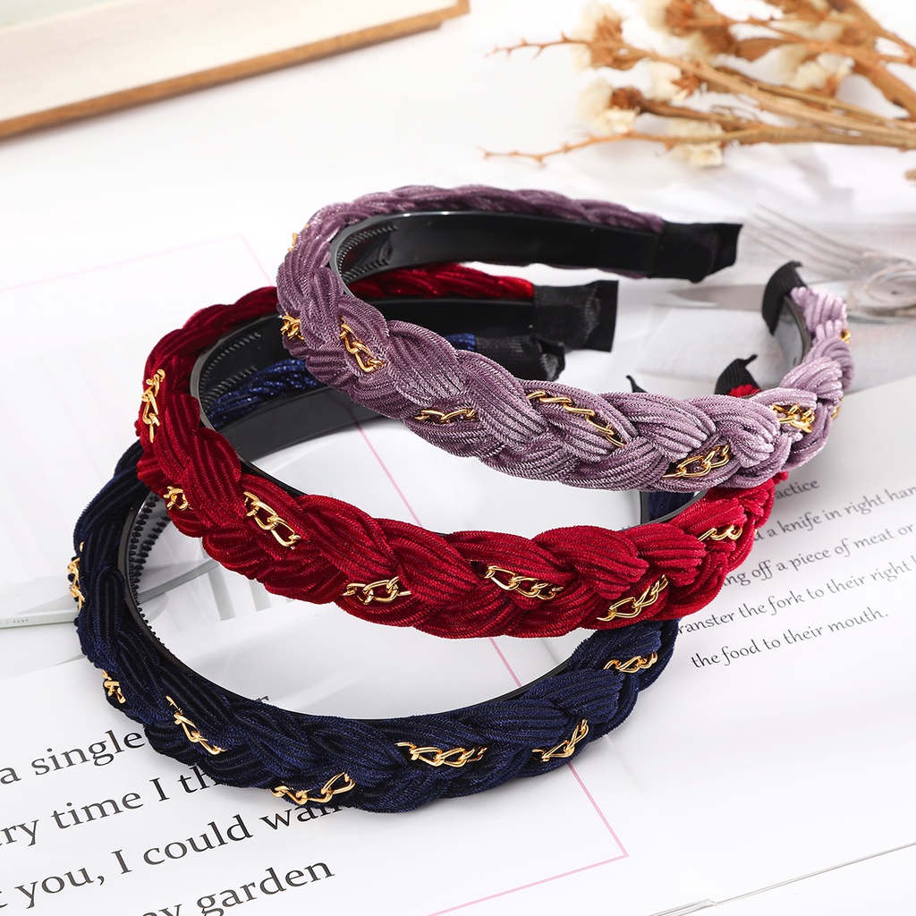 Haimeikang Tết Hàn Quốc Chuỗi nhung bện Băng đô Rửa mặt Ép tóc Mũ đội đầu của phụ nữ