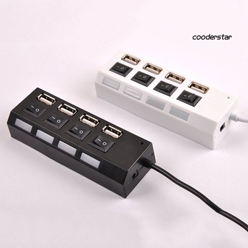 Hub chuyển đổi chia 4 cổng USB 2.0 tốc độ cao có công tắc tiện lợi