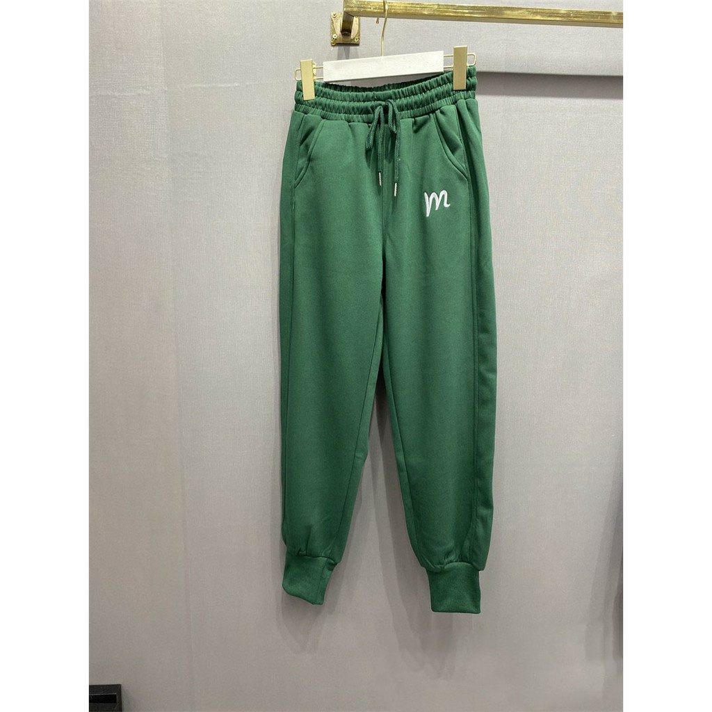 Quần jogger nữ ống rộng thể thao chất nỉ bo gấu jogger nữ vải da cá HẠNH 96 TR60