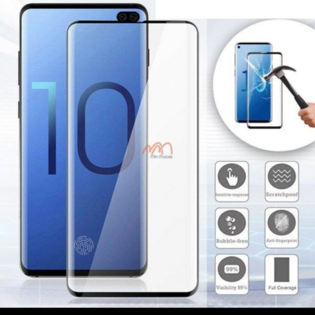Kính cường lực 5D xịn Galaxy S10 full màn hình siêu tốt