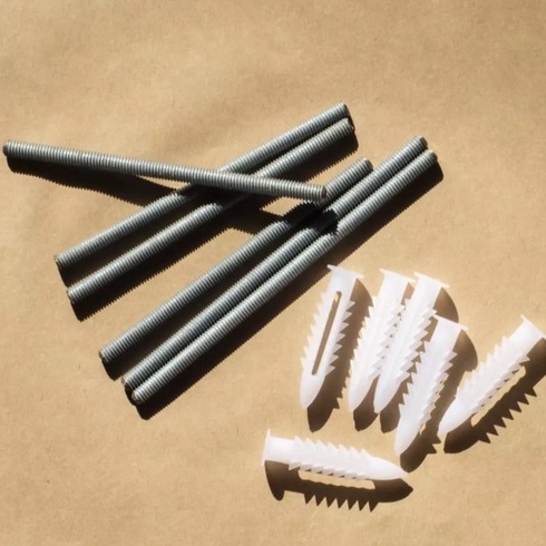 Combo 10 Chốt Âm Đỡ Kệ Gắn Tường kích thước 10 cm Kèm Tắc Kê