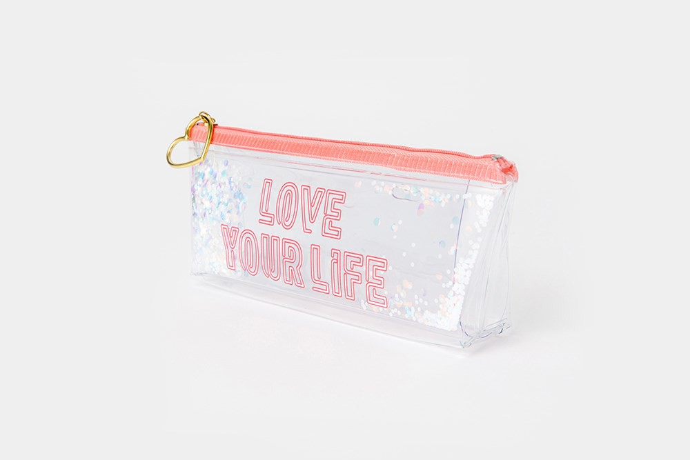 Túi Đựng Bút ARTBOX Hàn Quốc Bằng PVC Phối Nước Chảy Tông Màu Hồng Xinh Xắn