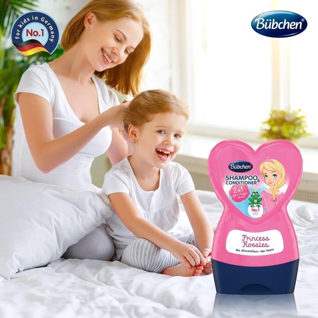 Dầu gội xả dành cho bé Bubchen Shampoo &amp; Spulung Prinzessin Rosalea 230ML- Bill Đức
