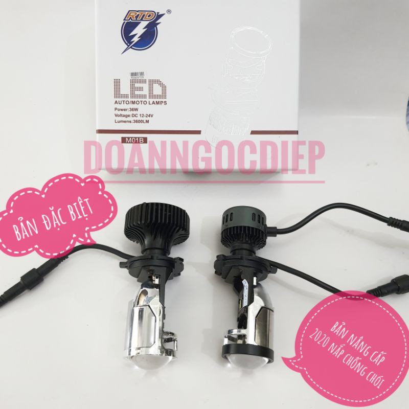 [HOT] Đèn bi cầu led mini chân H4 RTD M01b bản nâng cấp đặc biệt. giá 1 bóng