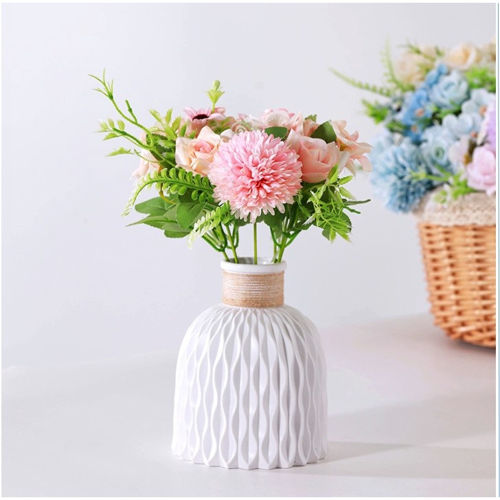Bình cắm hoa giả bằng nhựa giả gốm sứ Decor siêu đẹp