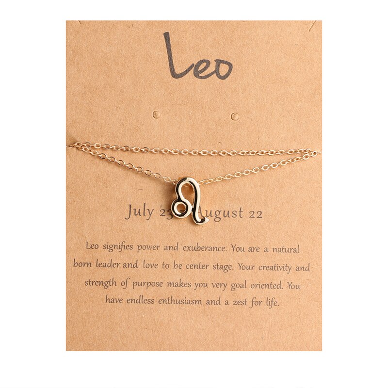 Vòng cổ mặt hình 12 cung hoàng đạo thời trang cho nữ