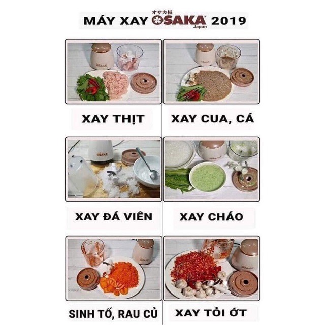 MÁY XAY ĐA NĂNG OSAKA NẮP TRẮNG CAO CẤP - QUANGHIEP593