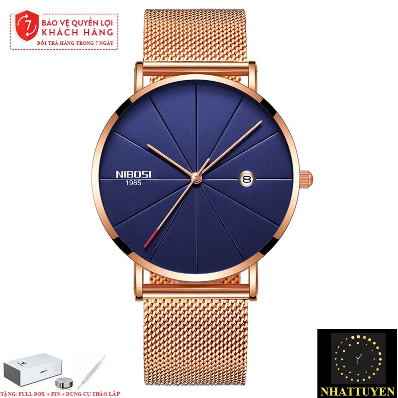 [CÓ VIDEO - ẢNH THẬT] ĐỒNG HỒ NAM NIBOSI 2321 (1985) - DÂY THÉP LƯỚI MÁY MỎNG,NHIỀU MÀU CHỌN LỰA - HÀNG CHÍNH HÃNG | BigBuy360 - bigbuy360.vn
