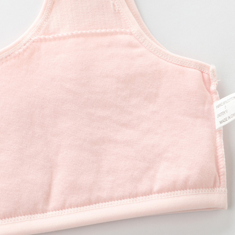 Áo Lót Thể Thao Hai Lớp Không Gọng Phối Ren Màu Trơn Họa Tiết Dâu Tây Dễ Thương Cho Tuổi Teen