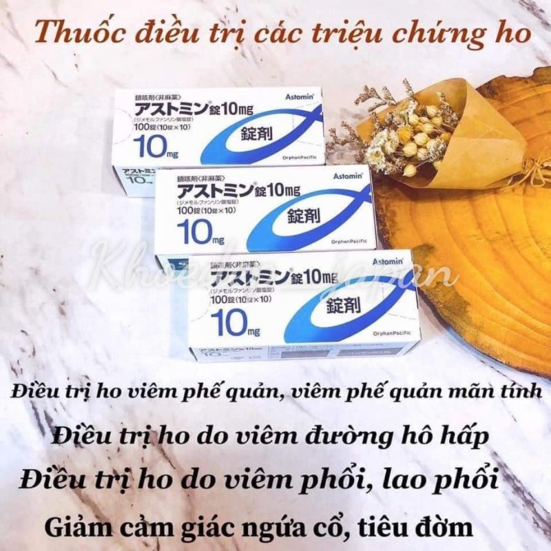 Viên Uống Hỗ Trợ Giảm Ho Astomin Tablets 10mg 100v Nhật Bản