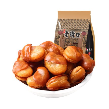 Đậu tằm tẩm vị chiên giòn hiệu bà già Lao Jie kou 500g